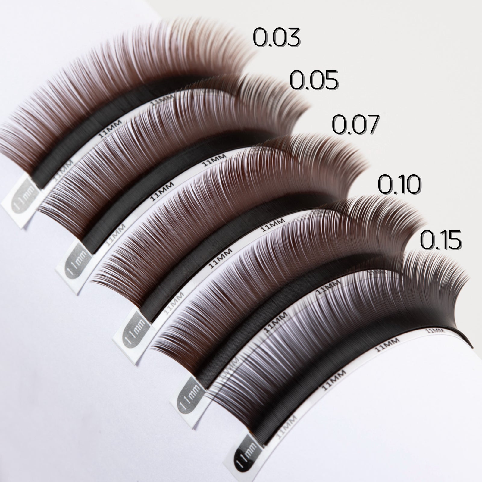 Black Brown  Lashes - Ristretto Collection 0.07 Singles