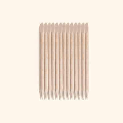 Small wooden cuticle sticks / pushers remove dead skin and use for nail design, manicures and pedicures