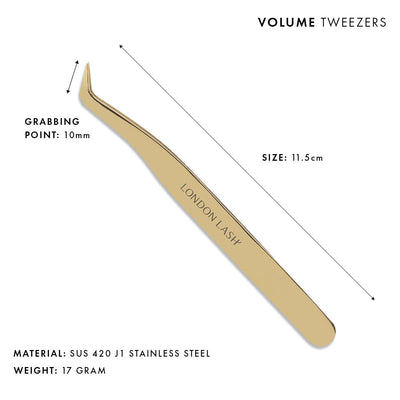 Regular Tip Volume Eyelash Extensions Tweezers - OLD shape (Limited edition) | Professional Eyelash Extension Tweezers at London Lash Pro