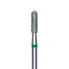 Staleks Diamond nail drill bit, rounded "cylinder", green, head diameter 2.3mm/ working part 8mm FA30G023/8.