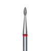 Staleks Diamond nail drill bit, "drop" , red, head diameter 1.6mm/ working part 4mm FA40R016/4.