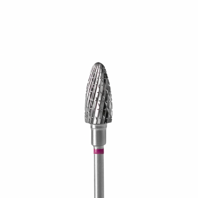 Staleks Carbide nail drill bit, "corn" purple, head diameter 6mm / working part 14mm FT90V060/14.